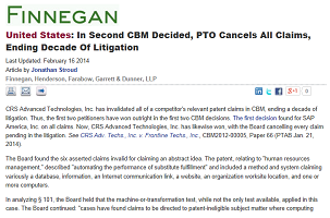 Frontline Placement Technologies, Inc. v. CRS, Inc., a software patent infringement case