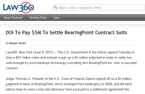 BearingPoint v. United States (Department of Interior), a software project failure case