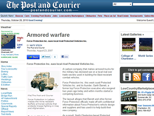 Force Protection Industries v. Protected Vehicles, a software trade secrets case