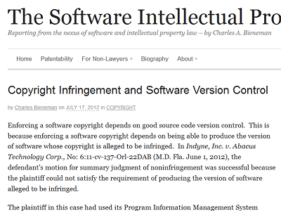 InDyne, Inc. v. Abacus Technology Corp., a software intellectual property case